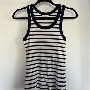 Universal Thread Navy and White Striped Tank Top